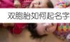 双胞胎如何起名字