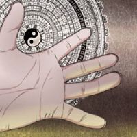 幸运的女孩的手感典型的王府特征