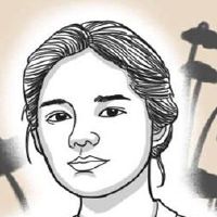 成功的女人脸,充满欢乐