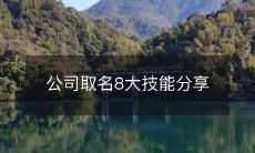 分享8个关于公司取名的技能和技巧