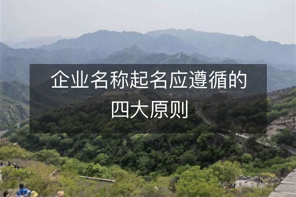 企业名称应遵循的四大原则