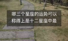 这三个星座的运势状况优异,可以被视为十二星座中最为出色的