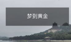 人生美好的象征,想象无限的财富:梦见闪闪发光的黄金!