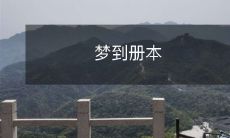 在梦中与一本厚厚的册子共度的奇幻之旅