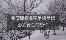 为了提高店铺名的易读性和易记性,必须满足的条件是什么?