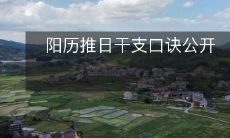 曝光!阳历对应日干支的易学口诀被公之于众