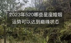 2023年520日,哪些星座婚姻运势将达到顶峰状态?