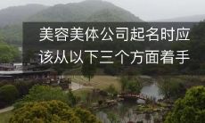 在美容美体公司起名时,必须考虑以下三个方面:品牌定位、市场调研和目标人群分析