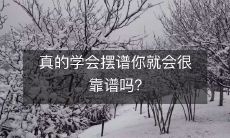 学习如何摆谱:是真的会让你变得更加靠谱吗?