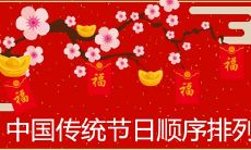 为什么要按照传统节日顺序来排列中国节日?