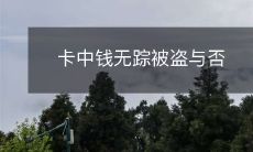 卡内资金是否被盗取成谜?无迹可寻的卡中财富是否已经流失?