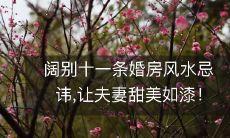 不要忽略这11条婚房风水忌讳,在新婚生活中营造浪漫甜蜜的家园!