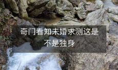 如何通过奇门遁甲预测自己的婚姻状况,以确定是否单身未婚?