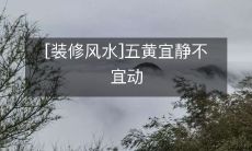 在装修中,需要注意的风水问题:五黄地星宜保持安宁,不宜进行大动作设计