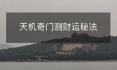 天机奇门测财运秘法